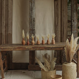 Ekaurr Set of 7 Terracotta Planters all shapes displayed together natural earthy tone handmade by rural Indian women artisans