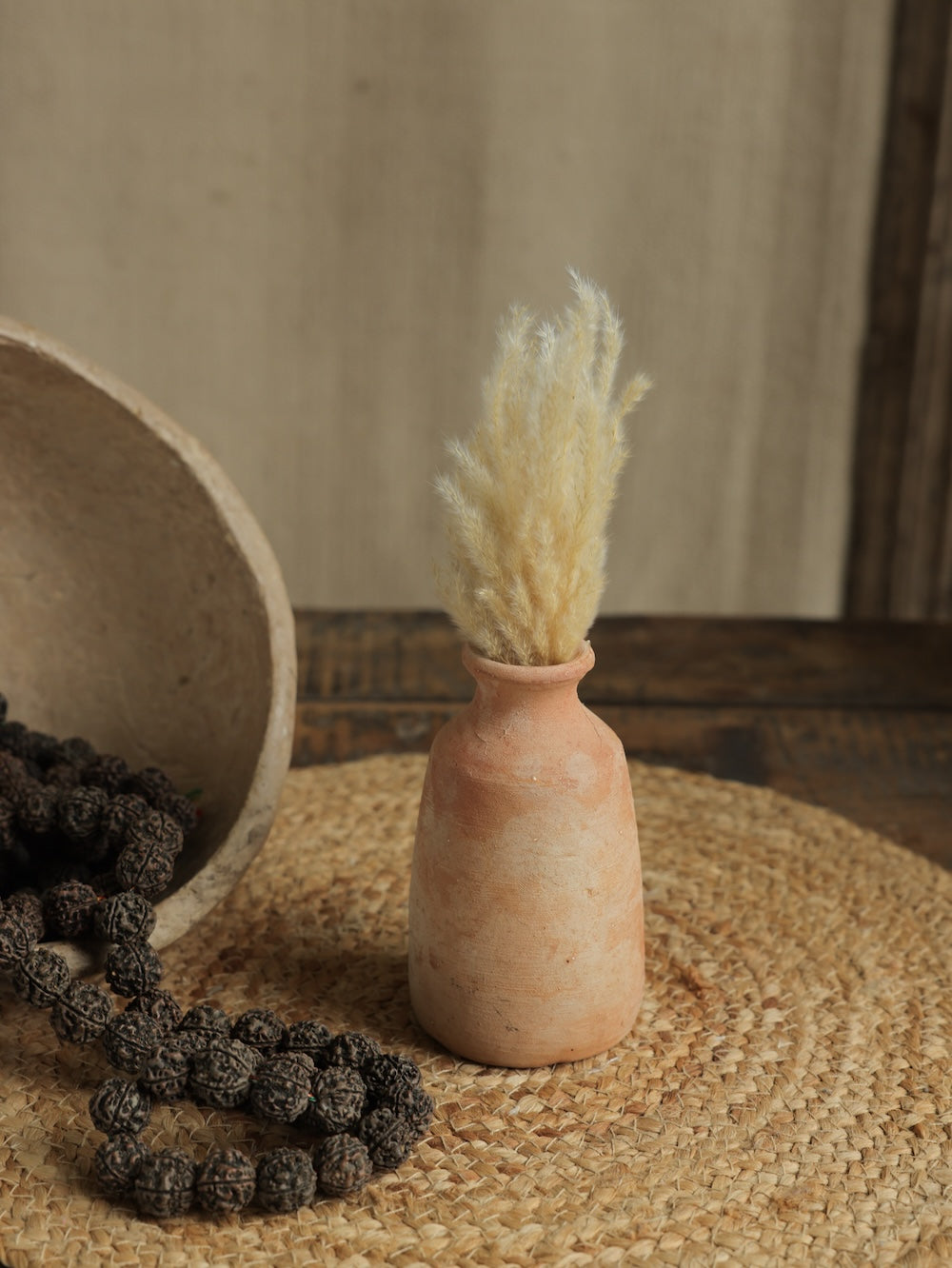 Close-up of Ekaurr Terracotta Planters surface showing natural handmade texture and earthy tones by Indian women artisans