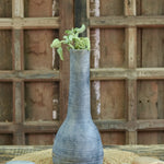 Ekaurr Sheeshi-Neck Planter in Dark Grey – set of terracotta planters in all three colour variants shown together, sustainable handmade decor