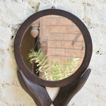 Ekaurr Shoe Mould Mirror vintage cobbler shoe last with an inset mirror, upcycled found object artisan wall decor combining functional reflection with eclectic heritage styling
