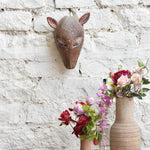 Ekaurr The Silent Guardian hand-carved wooden tribal wall mask with calm, watchful expression, vintage one-of-a-kind protective décor sculpture