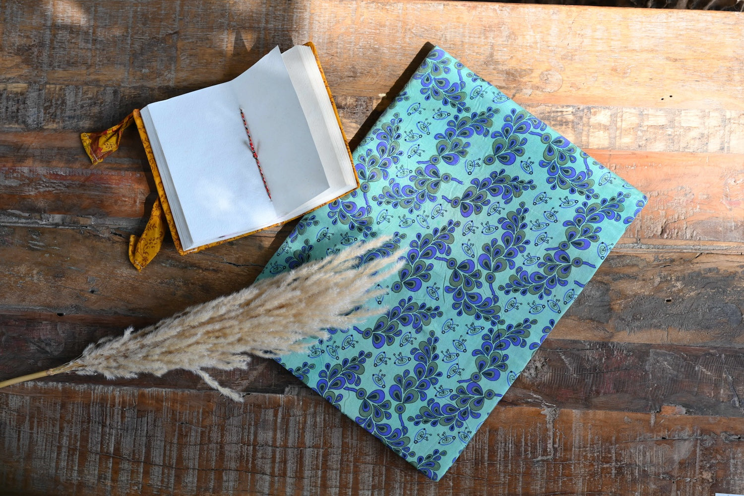 Ekaurr Silk Covered Handmade Paper Diary artisan journal with a luxurious silk fabric cover and handmade recycled paper pages, sustainable stationery gifting for writers journalers and conscious gifting occasions