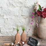 Ekaurr Spoons of Light Vases of Earth Gift Set curated artisan gift set pairing handcrafted wooden spoon candle holders with small earthy terracotta or reclaimed wood vases and complimentary greeting card, poetic sustainable gifting for home styling and nature-inspired living