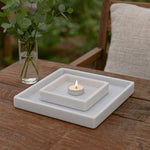 Ekaurr Square Marble Tray polished natural marble square tray with subtle natural veining, luxury artisan stone serving or display tray for vanities dining tables and refined home styling