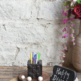Ekaurr Stone Script Ensemble Gift Set curated artisan gift set of natural stone decorative pieces and a rustic wooden chalkboard or signboard with complimentary greeting card, sophisticated sustainable gifting for desks home styling and meaningful occasions
