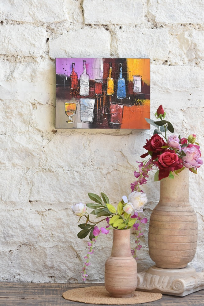 Ekaurr Studio Spirits Abstract Painting set of 2 original expressive abstract artworks with bold gestural mark-making and layered tones, handcrafted wall art pair for contemporary living rooms and home offices