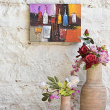 Ekaurr Studio Spirits Abstract Painting set of 2 original expressive abstract artworks with bold gestural mark-making and layered tones, handcrafted wall art pair for contemporary living rooms and home offices