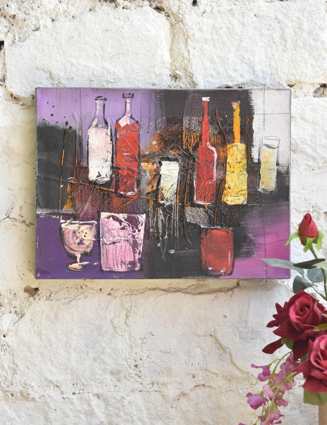 Ekaurr Studio Spirits Abstract Painting set of 2 shown together as a diptych on a styled wall demonstrating the visual dialogue between the paired canvases