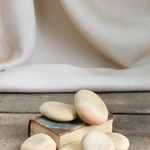 Ekaurr Sunbeam River Pebbles set of handpicked natural warm-toned river stones, ethically sourced unpolished pebbles for bowls, trays and nature-inspired home décor