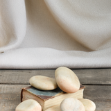 Ekaurr Sunbeam River Pebbles set of handpicked natural warm-toned river stones, ethically sourced unpolished pebbles for bowls, trays and nature-inspired home décor