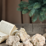 Ekaurr Sunset Stone Ensemble set of handpicked natural stones in warm sunset tones, ethically sourced unpolished pebbles for calm and grounded home tabletop styling