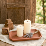 Ekaurr Terracotta Decorative Tray handmade natural clay tray crafted by rural Indian artisans, earthy artisan kitchen and home essential for serving display or decorative use in conscious home styling