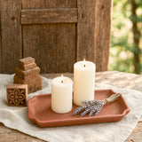 Ekaurr Terracotta Decorative Tray handmade natural clay tray crafted by rural Indian artisans, earthy artisan kitchen and home essential for serving display or decorative use in conscious home styling