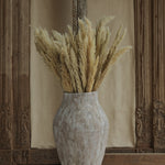 Ekaurr Terracotta Gigantic Urn in Distressed Grey Finish handmade large centerpiece planter with vintage patina by Indian artisans