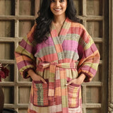 Ekaurr BIGDI The Artisan Hue Robe cotton open robe in a curated artisan palette of warm earthy hues with hand-dye or print detailing, artisan slow fashion layering piece for women from the BIGDI collection