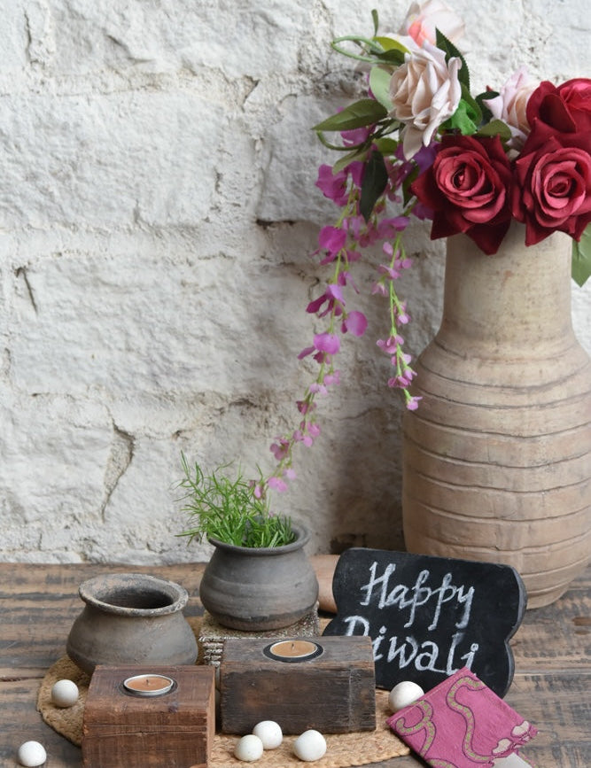 Ekaurr The Crafted Stillness Gift Set curated artisan gift set of handcrafted home decor pieces evoking calm and stillness in natural materials with complimentary greeting card, mindful sustainable gifting for meditation spaces and serene home styling