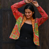 Ekaurr BIGDI The Festive Kimono cotton open kimono in vibrant festive-toned patchwork or print panels for celebrations and occasions, artisan slow fashion layering piece for women from the BIGDI collection