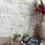 Ekaurr The Glow of Clay Flame Set curated artisan gift set of handmade terracotta clay candle or tea light holders by rural Indian artisans with complimentary greeting card, earthy sustainable gifting celebrating Indian clay craft for home ambience