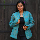 Ekaurr BIGDI The Jaipur Touch Jacket handcrafted cotton jacket with block-print or hand-dye detailing inspired by the craft heritage of Jaipur in warm pink and terracotta tones, artisan slow fashion outerwear for women from the BIGDI collection