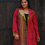 Ekaurr BIGDI The Jolly Coat cotton quilted reversible winter coat in a cheerful bold palette with a joyful character, artisan slow fashion outerwear for women from the BIGDI Blazers Coats and Robes collection