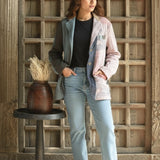 Ekaurr BIGDI The Patchwork Revival Blazer handcrafted blazer in a bold revival of traditional Indian patchwork panels with vibrant folk textile character, artisan slow fashion statement outerwear for conscious women's styling
