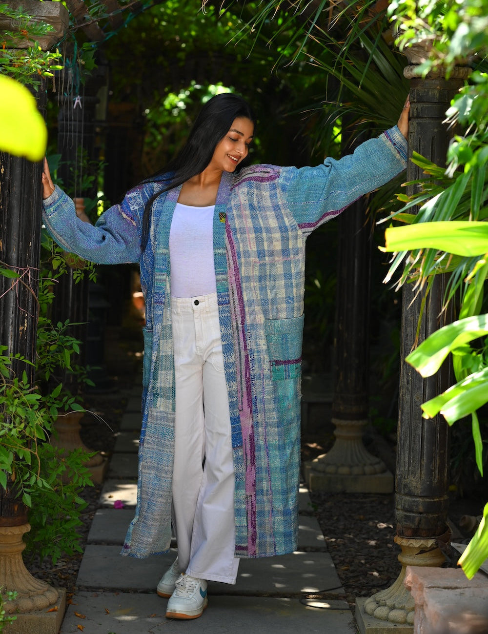 Ekaurr BIGDI The Rugged Classic Coat cotton quilted reversible winter coat in a rugged earthy classic palette with a sturdy structured form, artisan slow fashion outerwear for women from the BIGDI Blazers Coats and Robes collection