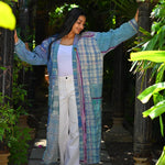 Ekaurr BIGDI The Rugged Classic Coat cotton quilted reversible winter coat in a rugged earthy classic palette with a sturdy structured form, artisan slow fashion outerwear for women from the BIGDI Blazers Coats and Robes collection
