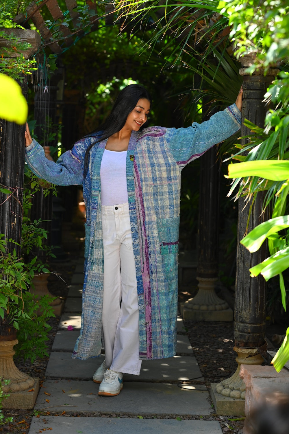 Ekaurr BIGDI The Rugged Classic Coat cotton quilted reversible winter coat in a rugged earthy classic palette with a sturdy structured form, artisan slow fashion outerwear for women from the BIGDI Blazers Coats and Robes collection