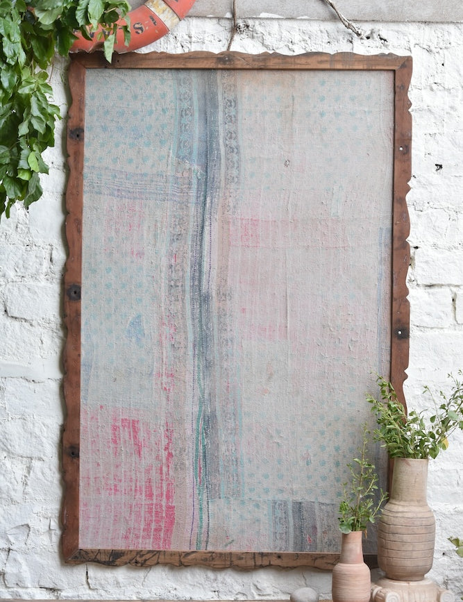 Ekaurr Threaded Heritage Wall Art handcrafted textile and thread wall art with heritage-inspired woven or stitched pattern composition, artisan home decor for living rooms and culturally inspired interior styling