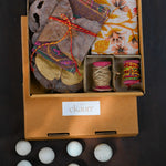 Ekaurr Threads and Things curated artisan gift set of handcrafted fabric accessories and home decor thread-inspired pieces with complimentary greeting card, thoughtful textile gifting for conscious living and meaningful occasions