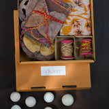 Ekaurr Threads and Things curated artisan gift set of handcrafted fabric accessories and home decor thread-inspired pieces with complimentary greeting card, thoughtful textile gifting for conscious living and meaningful occasions