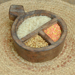 Ekaurr Tilak Gud Tray handcrafted decorative serving tray for tilak and jaggery in traditional puja rituals, artisan home decor accent for pooja thali preparation and spiritual home settings