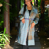 Ekaurr BIGDI Timeless Wanderer Coat cotton quilted reversible winter coat in a timeless wanderer-toned earthy palette, artisan slow fashion outerwear for women from the BIGDI Blazers Coats and Robes collection