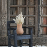 Ekaurr Vintage Accent Chair in black finish reclaimed wood, one-of-a-kind collectible rustic wooden chair for eclectic home styling