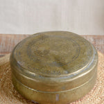 Ekaurr Vintage Brass Box Large antique brass storage box with aged patina and traditional latch or embossed detailing in large size, heritage artisan keepsake box for jewellery and display