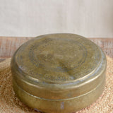 Ekaurr Vintage Brass Box Large antique brass storage box with aged patina and traditional latch or embossed detailing in large size, heritage artisan keepsake box for jewellery and display