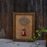 Ekaurr Vintage Stamp Wall Art decorative wall art featuring framed vintage postage stamp motifs or replica stamps in an aged collector-style display, artisan nostalgic home decor for studies living rooms and heritage-inspired interiors