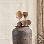 Ekaurr Wooden Vase – vintage reclaimed wood vase with natural grain and weathered patina, rustic home decor for shelves and tabletops