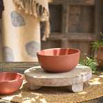 Ekaurr Whitewashed Chaklota Riser – Vintage Whitewashed Wooden Disc Stand for Plants and Décor Accents