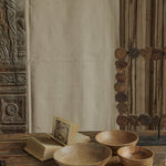 Ekaurr Set of 3 Wooden Bowls with Stripes Design, handcrafted nesting bowls with turned stripe detailing, versatile décor and serving bowls in natural wood