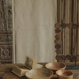 Ekaurr Set of 3 Wooden Bowls with Stripes Design, handcrafted nesting bowls with turned stripe detailing, versatile décor and serving bowls in natural wood