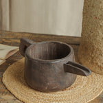 Ekaurr Wooden Milk Pot vintage reclaimed wood milk container repurposed as a rustic artisan decorative accent, found object home decor with heritage charm for shelves and consoles