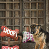 Ekaurr Woof Pillow handcrafted novelty dog-themed cushion or pillow in a playful woof design, artisan fun home accent for children's rooms sofas and whimsical home styling