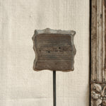Fine Carving Print Block on Stand vintage wooden textile print block with intricate fine-carved motif mounted on an iron display stand, artisan craft heritage collectible for home decor
