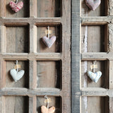 Ekaurr Heart Hangings handcrafted decorative hanging hearts in natural or painted wood with a rustic artisan finish, gifting and home decor accent for walls doors and Valentine's or festive styling