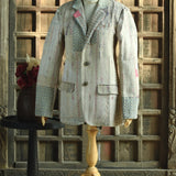 Ekaurr BIGDI The Artisan Edit Blazer cotton quilted blazer in a carefully curated artisan edit of hand-crafted textile panels, artisan slow fashion statement outerwear for women from the BIGDI Blazers Coats and Robes collection