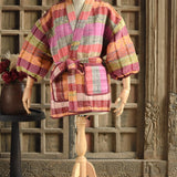 Ekaurr BIGDI The Artisan Hue Robe cotton open robe in a curated artisan palette of warm earthy hues with hand-dye or print detailing, artisan slow fashion layering piece for women from the BIGDI collection