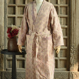 Ekaurr BIGDI The Eco Stitch Robe cotton open robe handcrafted from eco-conscious upcycled fabrics with visible hand-stitch surface detailing, artisan slow fashion layering piece for conscious women from the BIGDI collection