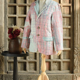 Ekaurr BIGDI The Recrafted Edit Blazer handcrafted blazer built from recrafted upcycled textiles in a curated editorial composition, artisan slow fashion statement outerwear for conscious women celebrating Indian craft