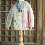 Ekaurr BIGDI The Second Life Stitch Blazer handcrafted blazer constructed from upcycled fabrics given a second life through kantha or patchwork stitching, artisan slow fashion statement outerwear for conscious women's styling